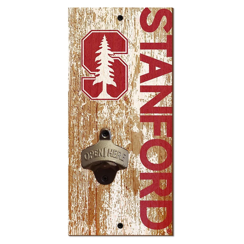 Stanford Cardinal Distressed Bottle Opener