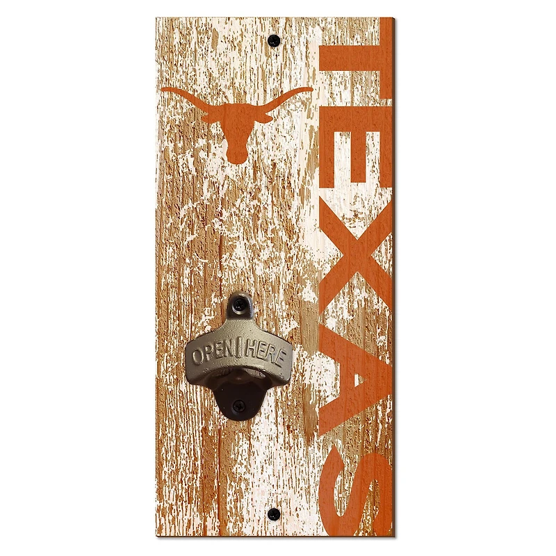 Texas Longhorns Distressed Bottle Opener