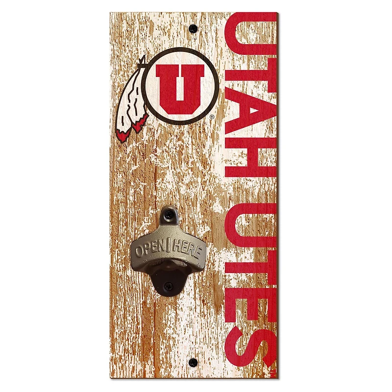 Utah Utes Distressed Bottle Opener