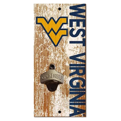 West Virginia Mountaineers Distressed Bottle Opener