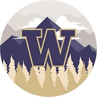 Washington Huskies 12" Landscape Circle Sign