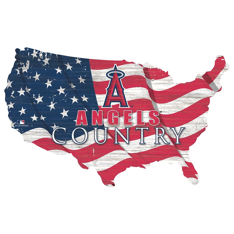 Los Angeles Angels USA Flag Cutout Sign