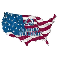 Colorado Avalanche USA Flag Cutout Sign