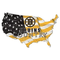 Boston Bruins USA Flag Cutout Sign