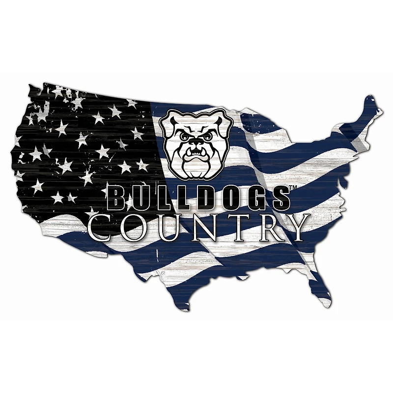 Butler Bulldogs USA Flag Cutout Sign