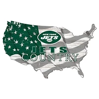 New York Jets USA Flag Cutout Sign