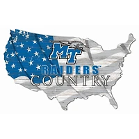 MTSU Blue Raiders USA Flag Cutout Sign