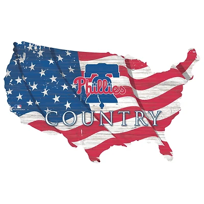 Philadelphia Phillies USA Flag Cutout Sign