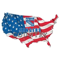 New York Rangers USA Flag Cutout Sign