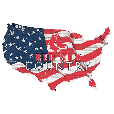 Boston Red Sox USA Flag Cutout Sign