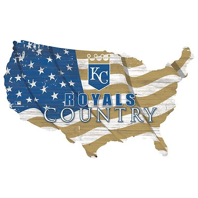 Kansas City Royals USA Flag Cutout Sign