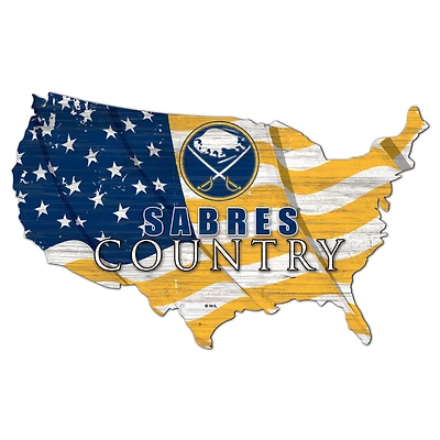 Buffalo Sabres USA Flag Cutout Sign