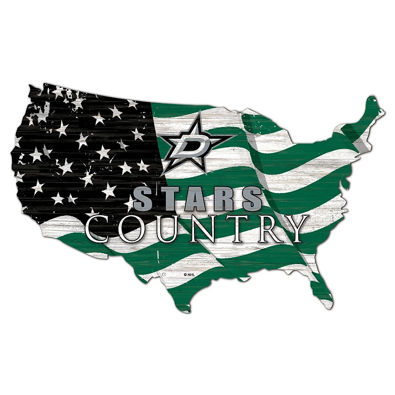 Dallas Stars USA Flag Cutout Sign
