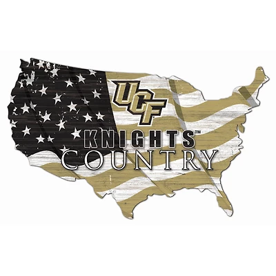 UCF Knights USA Flag Cutout Sign