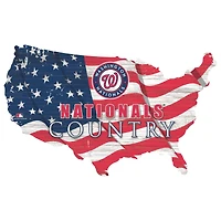 Washington Nationals USA Flag Cutout Sign