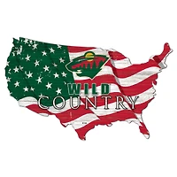 Minnesota Wild USA Flag Cutout Sign