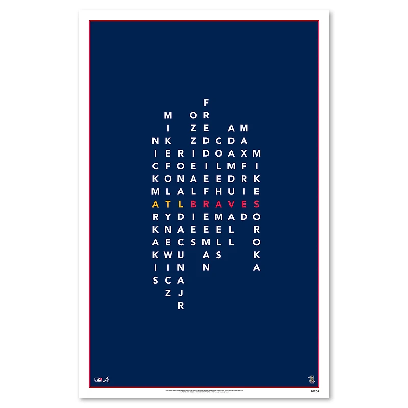 Atlanta Braves 11'' x 17'' Acrostic Baseball Poster