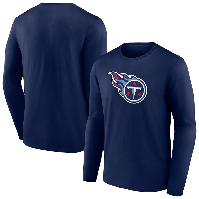 Men's Navy Tennessee Titans Primary Team Logo Long Sleeve T-Shirt