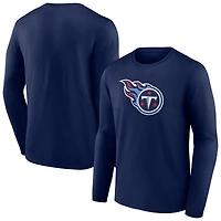 Men's Navy Tennessee Titans Primary Team Logo Long Sleeve T-Shirt