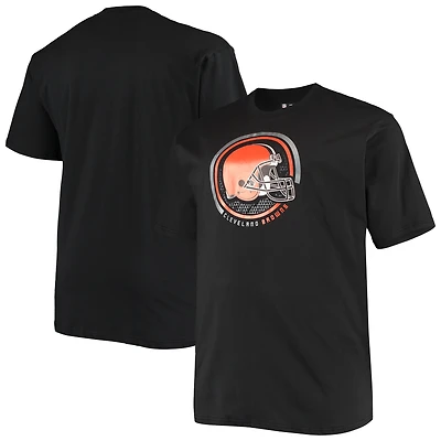 Men's Fanatics Black Cleveland Browns Big & Tall Color Pop T-Shirt