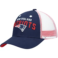 Preschool Navy/White New England Patriots Core Lockup Mesh Back Snapback Hat