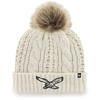 Women's '47 Cream Philadelphia Eagles Meeko Historic Logo Cuffed Knit Hat