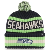 Men's '47 College Navy Seattle Seahawks Bering Cuffed Knit Hat with Pom