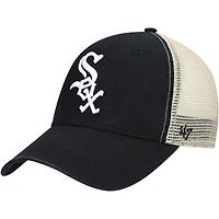 Men's '47 Black/Natural Chicago White Sox Flagship Washed MVP Trucker Snapback Hat
