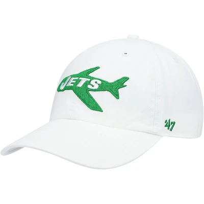 Men's '47 White New York Jets Clean Up Legacy Adjustable Hat