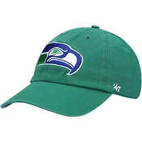 Men's '47 Kelly Green Seattle Seahawks Clean Up Legacy Adjustable Hat