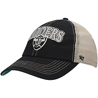 Men's '47 Black/Natural Las Vegas Raiders Tuscaloosa Clean Up Snapback Hat