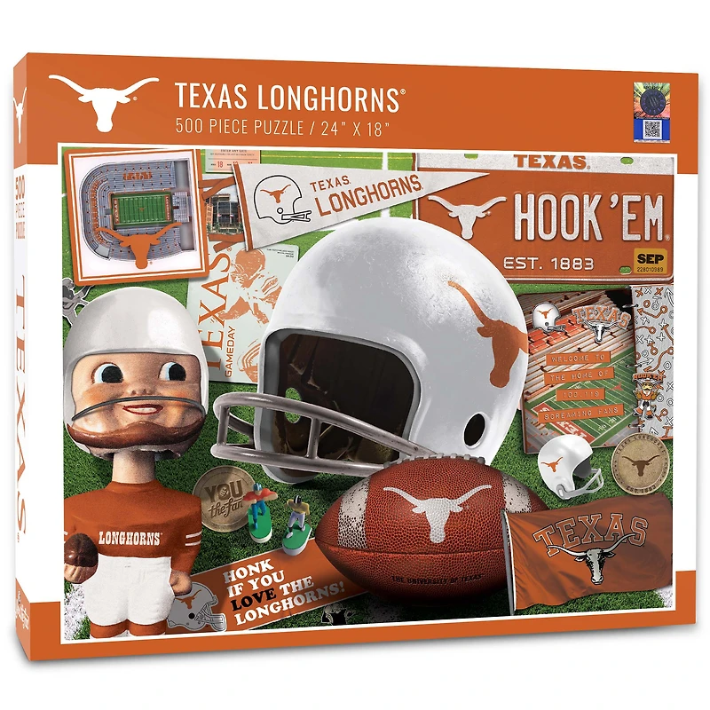Texas Longhorns 500-Piece Retro Series Puzzle