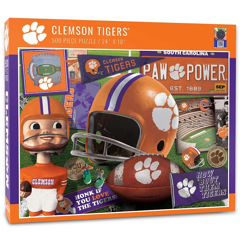 Clemson Tigers 500-Piece Retro Series Puzzle