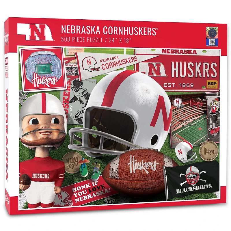 Nebraska Huskers 500-Piece Retro Series Puzzle