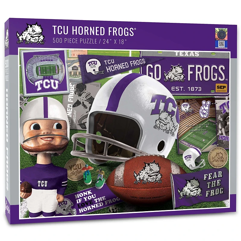 TCU Horned Frogs 500-Piece Retro Series Puzzle