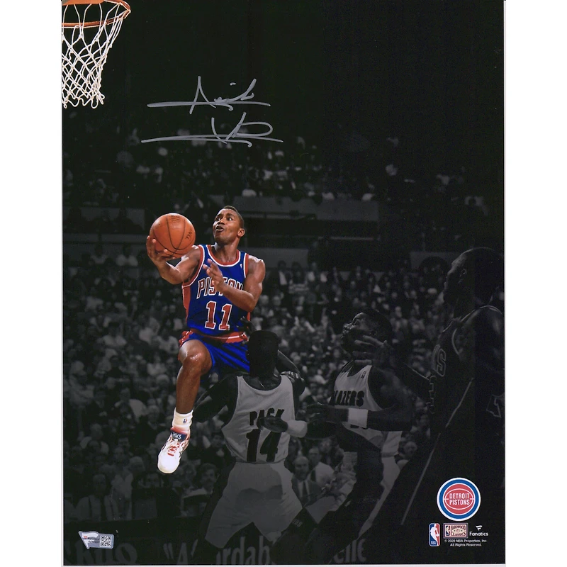 Isiah Thomas Detroit Pistons Autographed 11" x 14" Spotlight Photograph