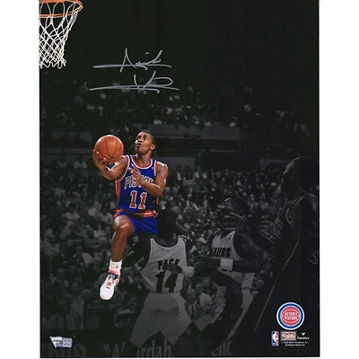 Isiah Thomas Detroit Pistons Autographed 11" x 14" Spotlight Photograph
