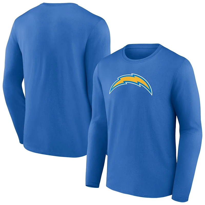 Men's Powder Blue Los Angeles Chargers Primary Team Logo Long Sleeve T-Shirt