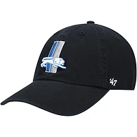 Men's '47 Black Detroit Lions Clean Up Legacy Adjustable Hat