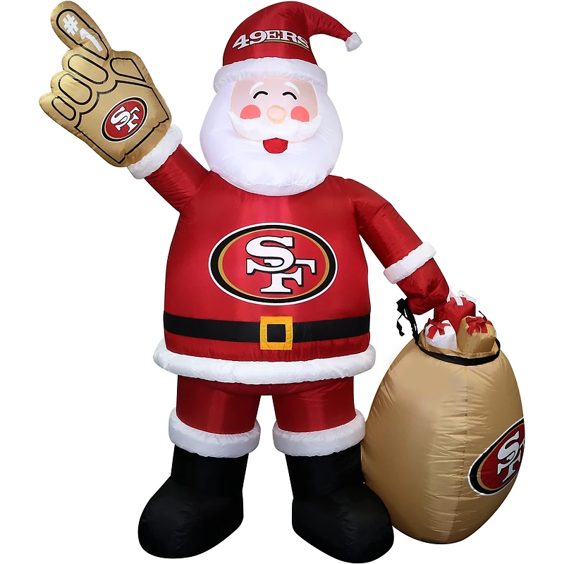 San Francisco 49ers 7' Inflatable Santa