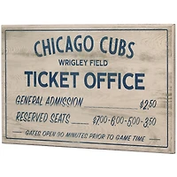 Chicago Cubs 10" x 17" Ticket Office Wood Sign