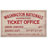 Washington Nationals 10" x 17" Ticket Office Wood Sign