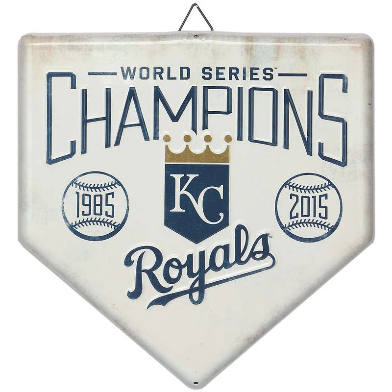 Kansas City Royals 12" x 12" World Series Home Plate Metal Sign