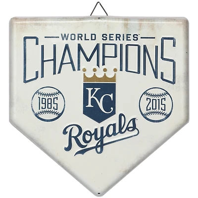 Kansas City Royals 12" x 12" World Series Home Plate Metal Sign