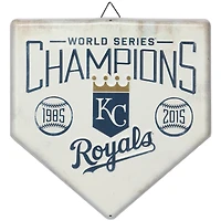 Kansas City Royals 12" x 12" World Series Home Plate Metal Sign