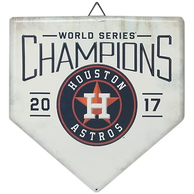 Houston Astros 12" x 12" World Series Home Plate Metal Sign