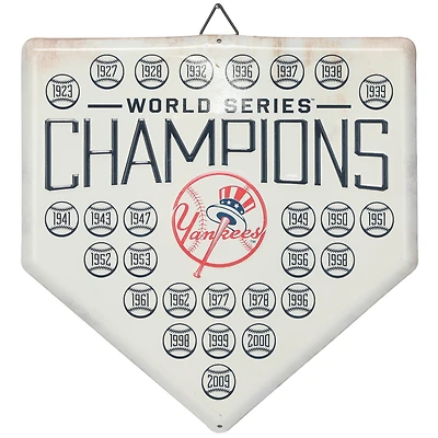 New York Yankees 12" x 12" World Series Home Plate Metal Sign