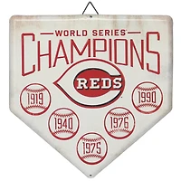 Cincinnati Reds 12" x 12" World Series Home Plate Metal Sign
