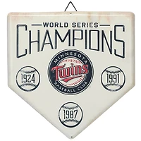 Minnesota Twins 12" x 12" World Series Home Plate Metal Sign