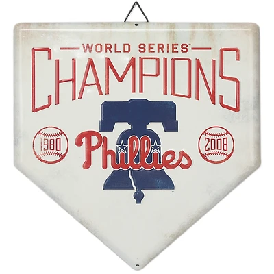 Philadelphia Phillies 12" x 12" World Series Home Plate Metal Sign